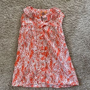 Orange and white Tory Burch shirt